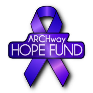 ARCHway HOPE Fund logo,purple ribbon