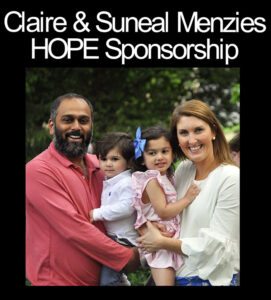 Clair & Suneal Menzies HOPE Fund Sponsorship