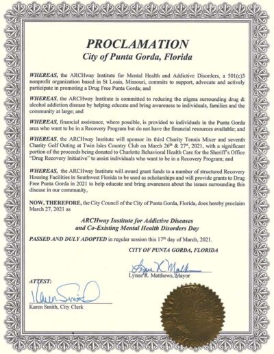 Punta Gorda City Council Proclamation of ARCHway Day