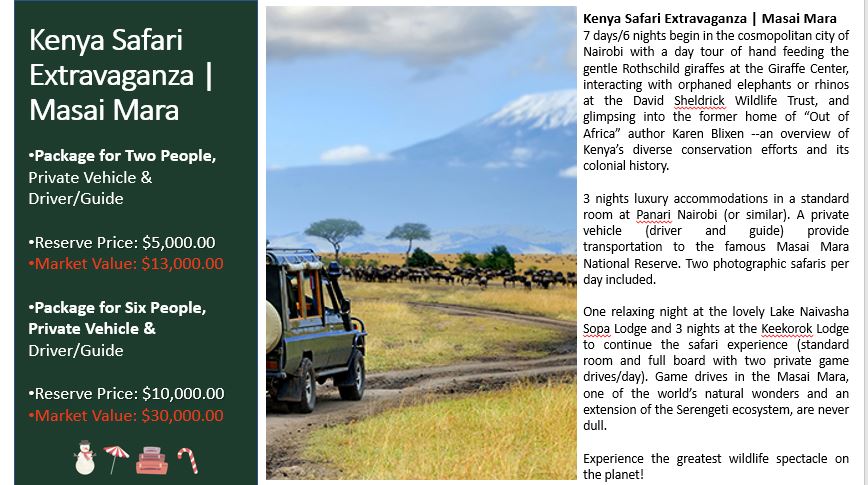Kenya Safari Extravaganza, Masai Mara
