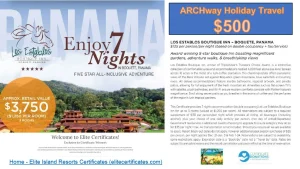 Enjoy 7 Nights at Los Establos Boutique Inn, Boquette Panama